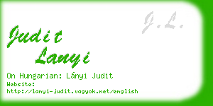 judit lanyi business card